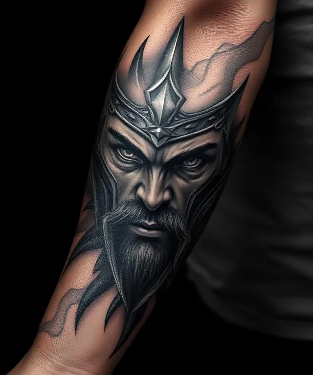 Warrior sleeve tattoo